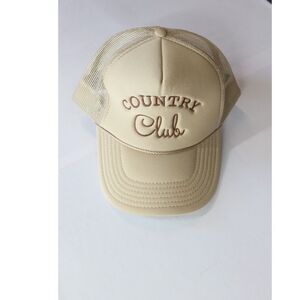 Country Club Rope Trucker Hat Otto Cream Tan Snapback One Size